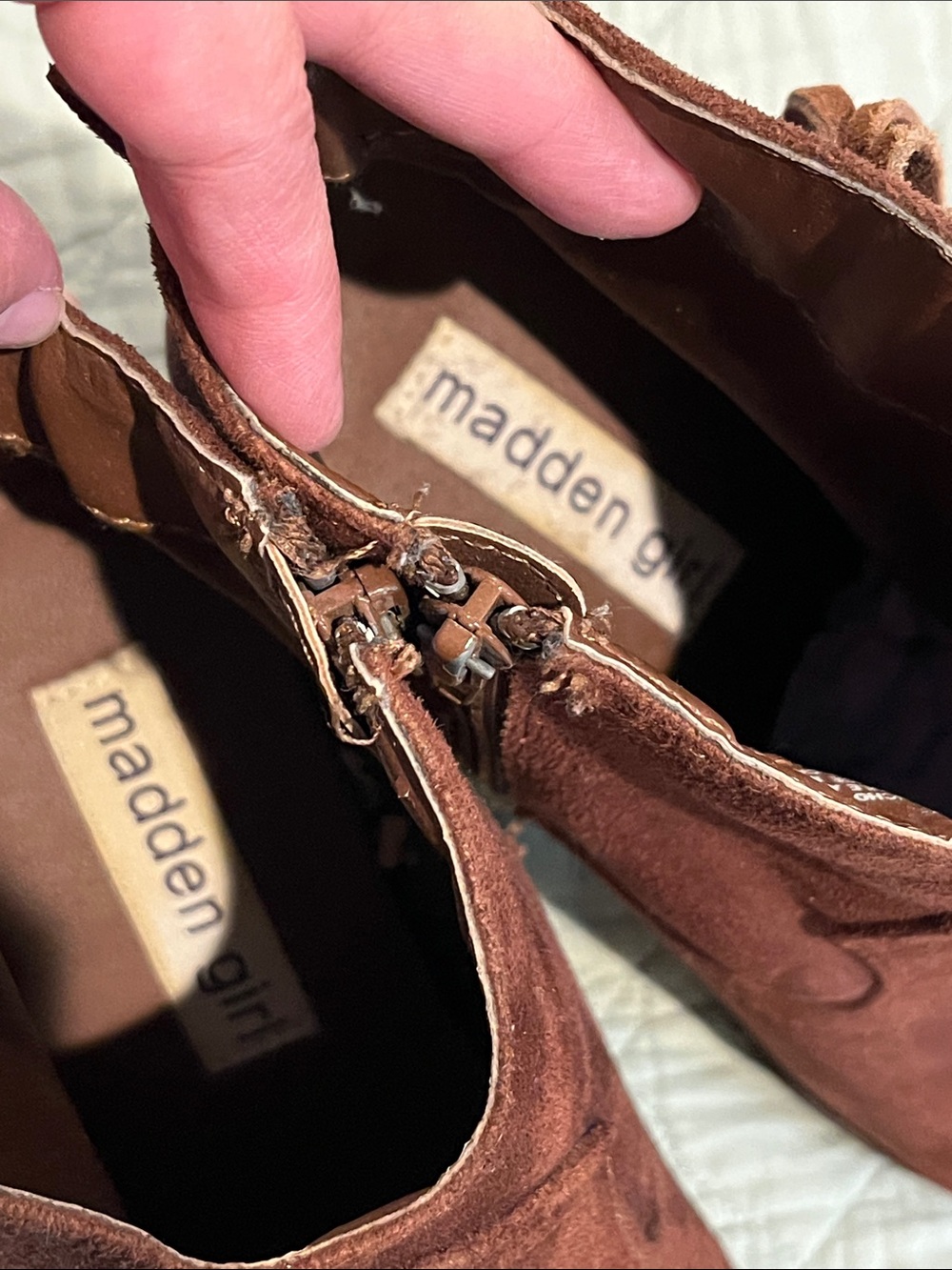 Leather Fringe Suede Ankle Boots in Rich Brown - Picture 7 of 15